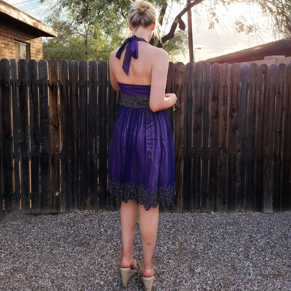 Vintage silk beaded dress - Picture 4 of 8